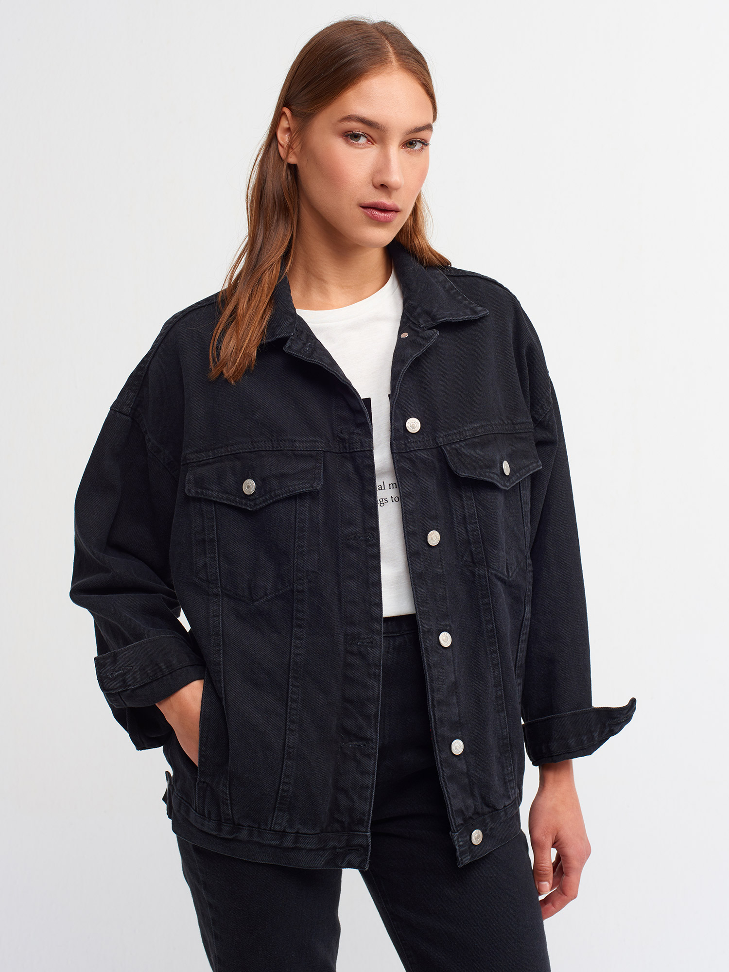 6507 Oversize Siyah Mont-Siyah | MONT | Dilvin