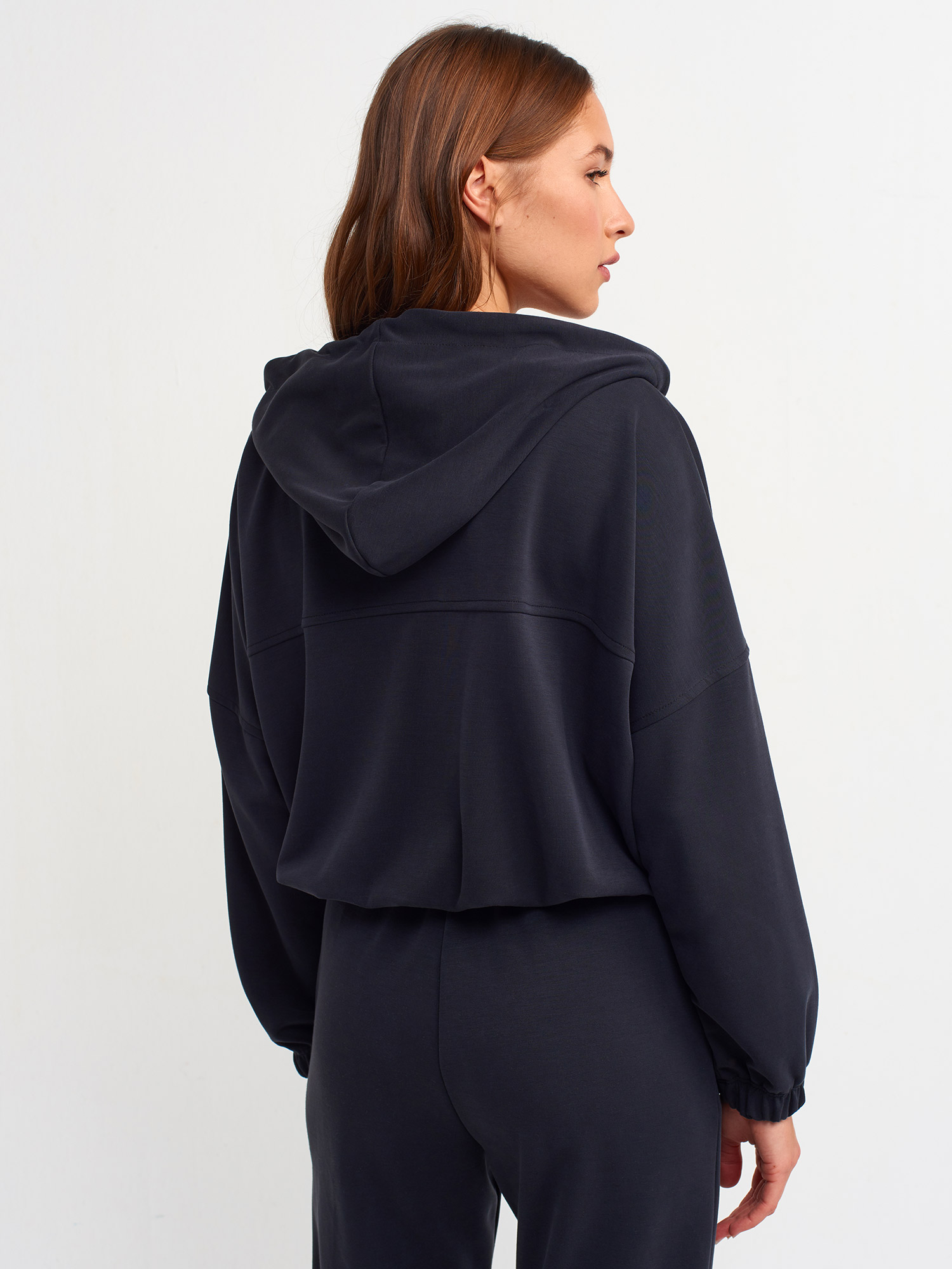 3810 Yumuşak Dokulu Modal Sweatshirt-Siyah | SWEATSHİRT | Dilvin