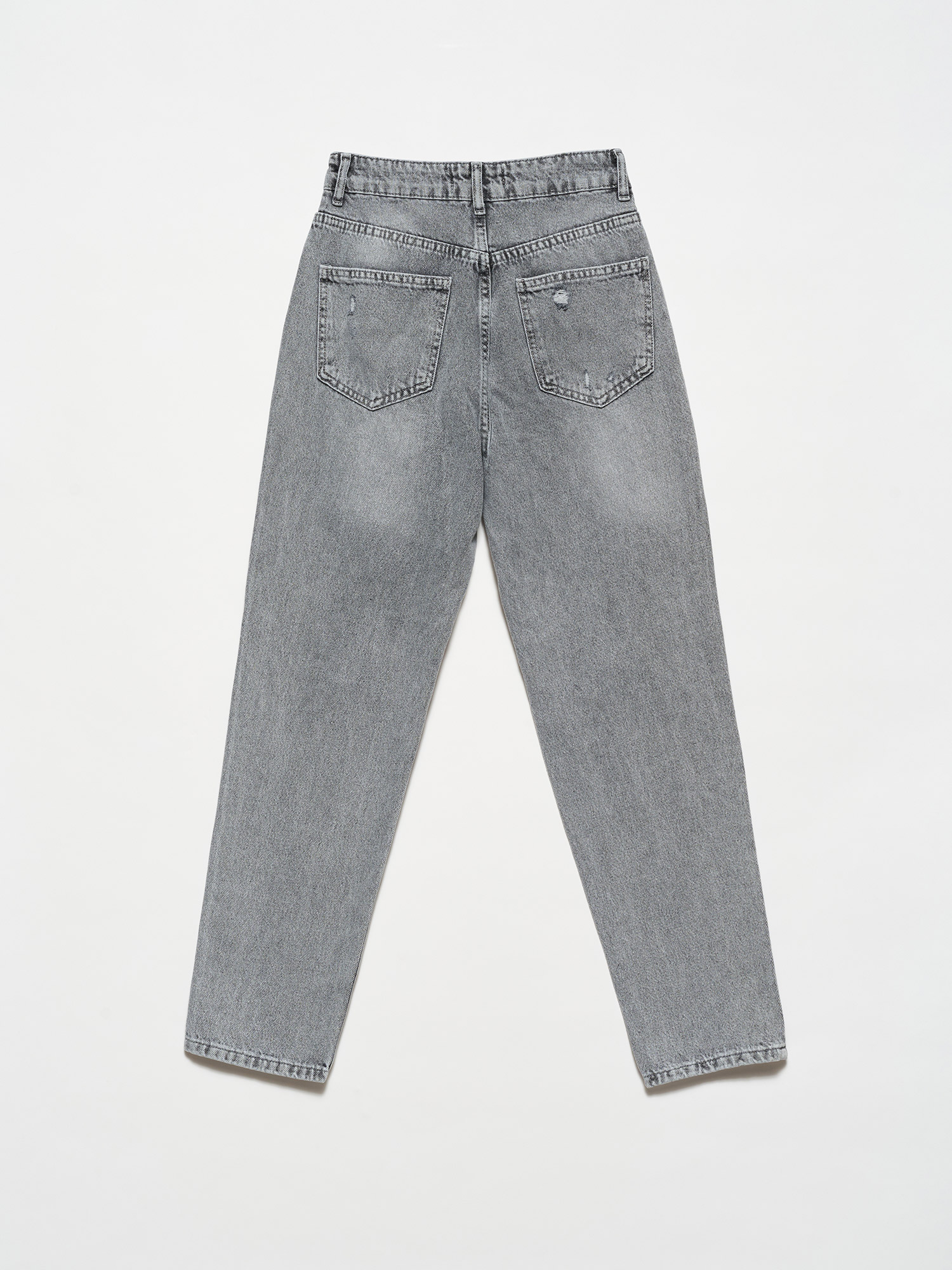 70254 Lazerli Asit Yıkama Mom Jean Pantolon | JEAN PANTOLON | Dilvin