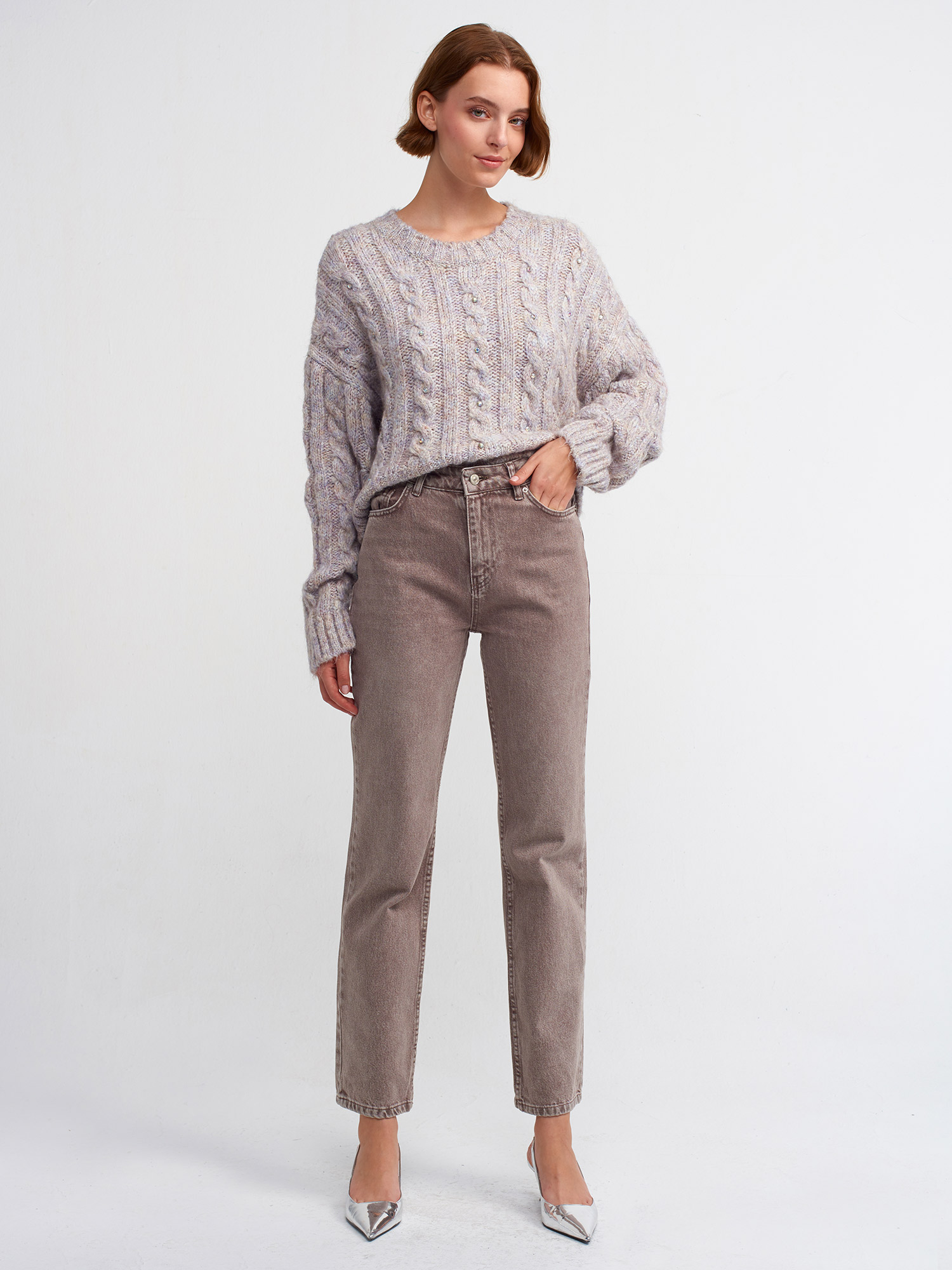 FEELIN’ GOOD ロビン カズタ 71343 Renkli Straight Denim Pantolon-Kahve | JEAN PANTOLON | Dilvin