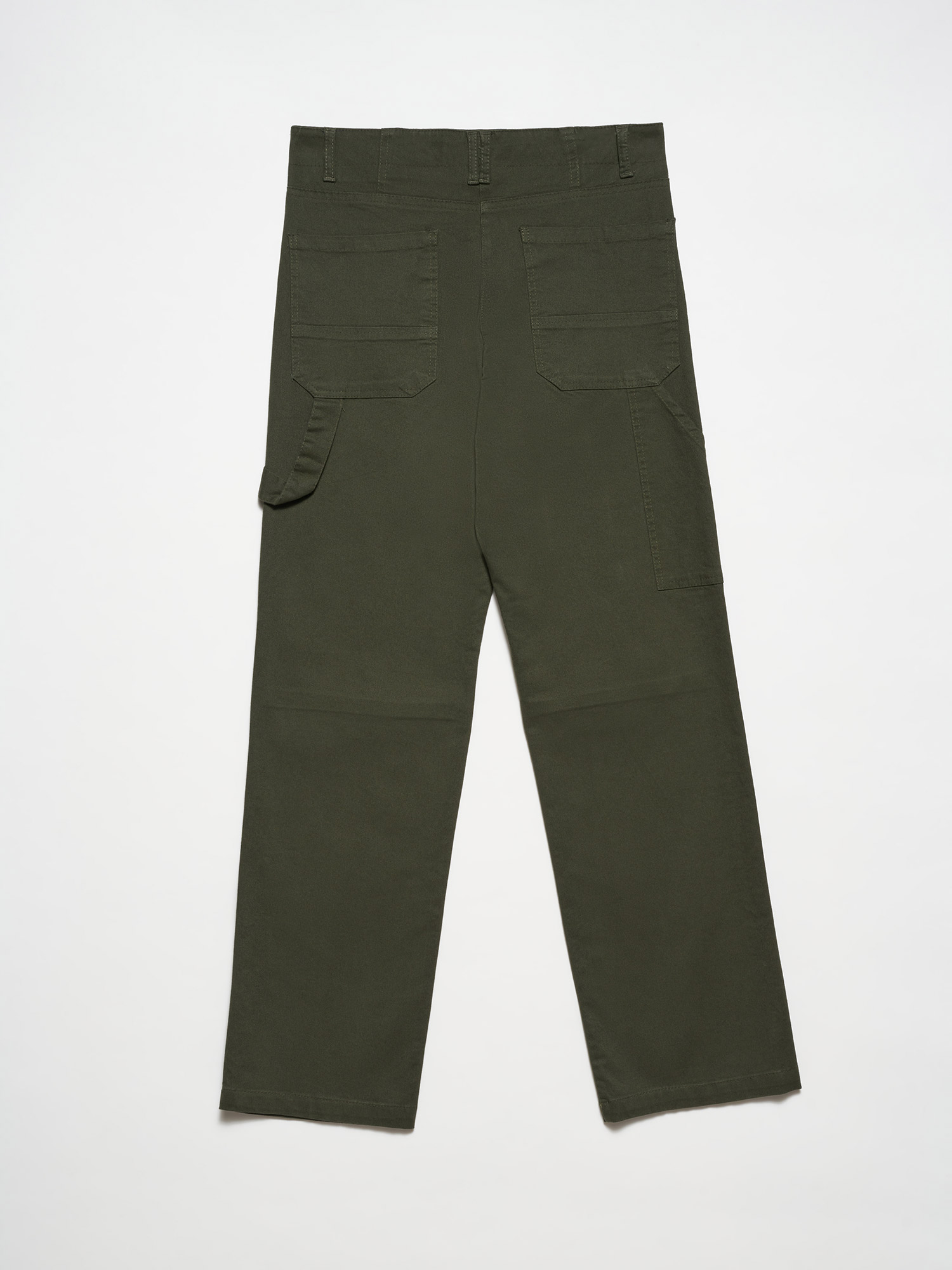 70669 Pamuklu Kargo Marangoz Pantolon-Haki | PANTOLON | Dilvin
