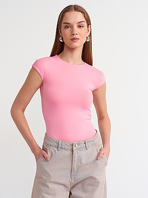 A.E.マルティ☆ファッションプレート『LE NID DE PINSONS』 30856 Poliamid T-shirt-Pembe | TİŞÖRT | Dilvin