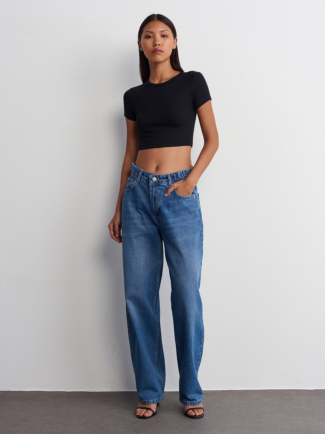 71690 Baggy Denim Pantolon-Mavi | JEAN PANTOLON | Dilvin