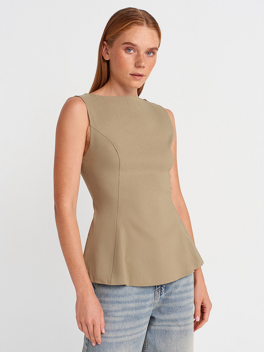 50281 Peplum Top-Çağla