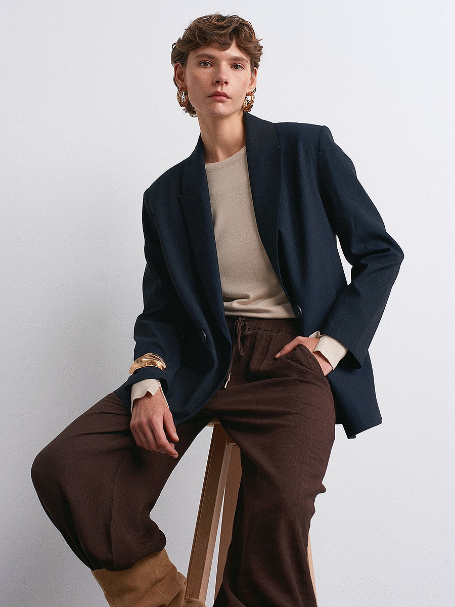 60767 Blazer Ceket-Lacivert | CEKET | Dilvin