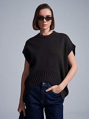 10839 Yün Karışımlı Oversize Süveter-Kahve | KAZAK | Dilvin