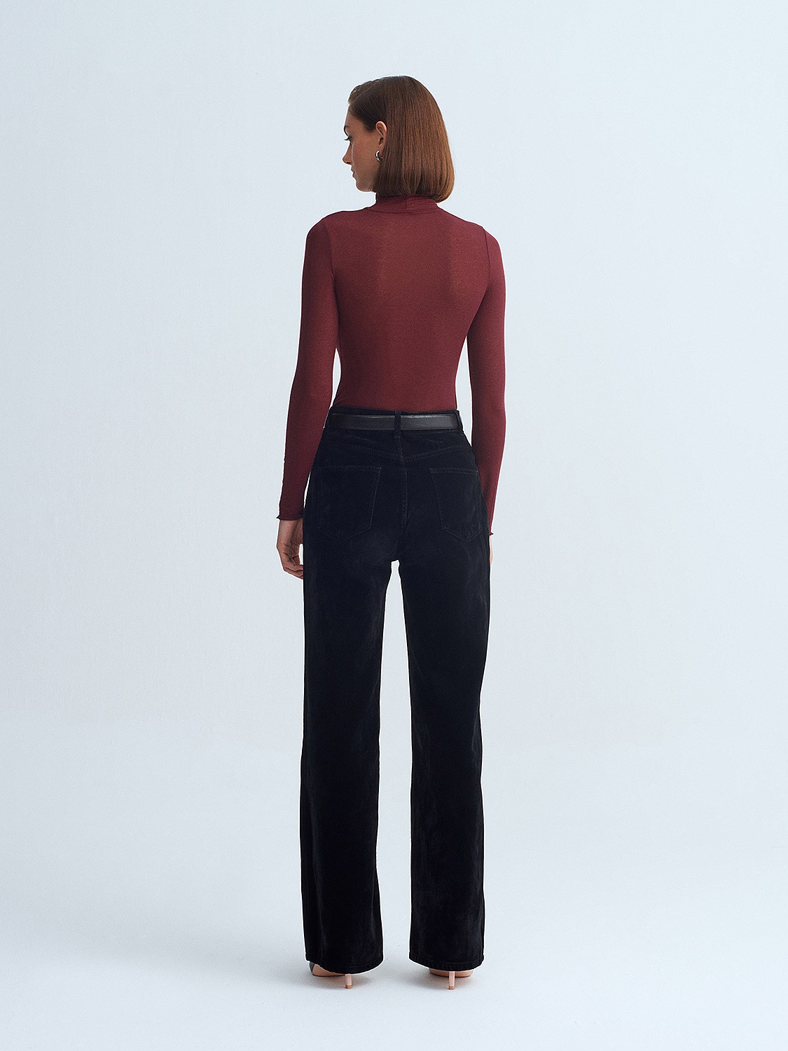 72108 Kadife Wide Leg Pantolon-Siyah | JEAN PANTOLON | Dilvin