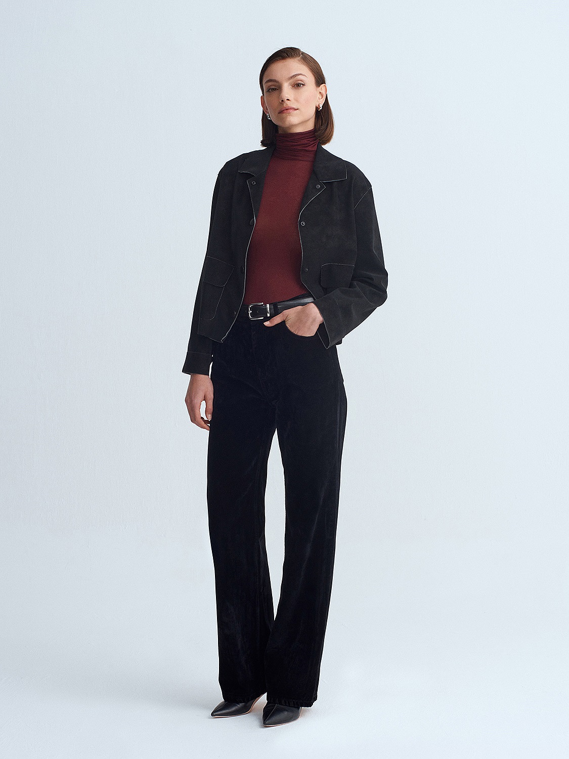 ユキ 72108 Kadife Wide Leg Pantolon-Siyah | JEAN PANTOLON | Dilvin