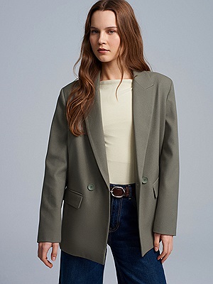 60767 Blazer Ceket-Kiremit | CEKET | Dilvin