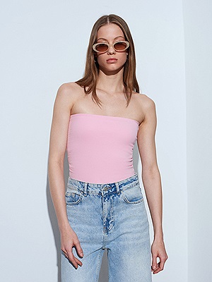 20659 Bandeau Top-Siyah | BLUZ | Dilvin