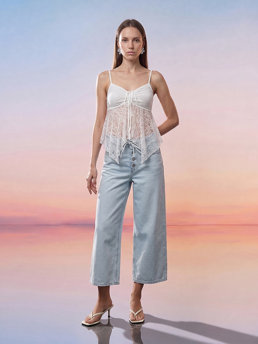 72345 %100 Pamuk Baggy Jean-Mavi