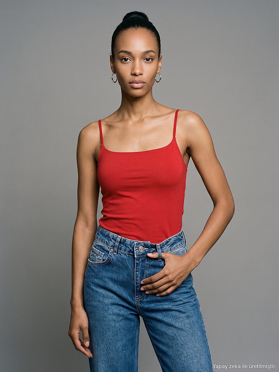 21200 Bra-Free Askılı Top-Kırmızı