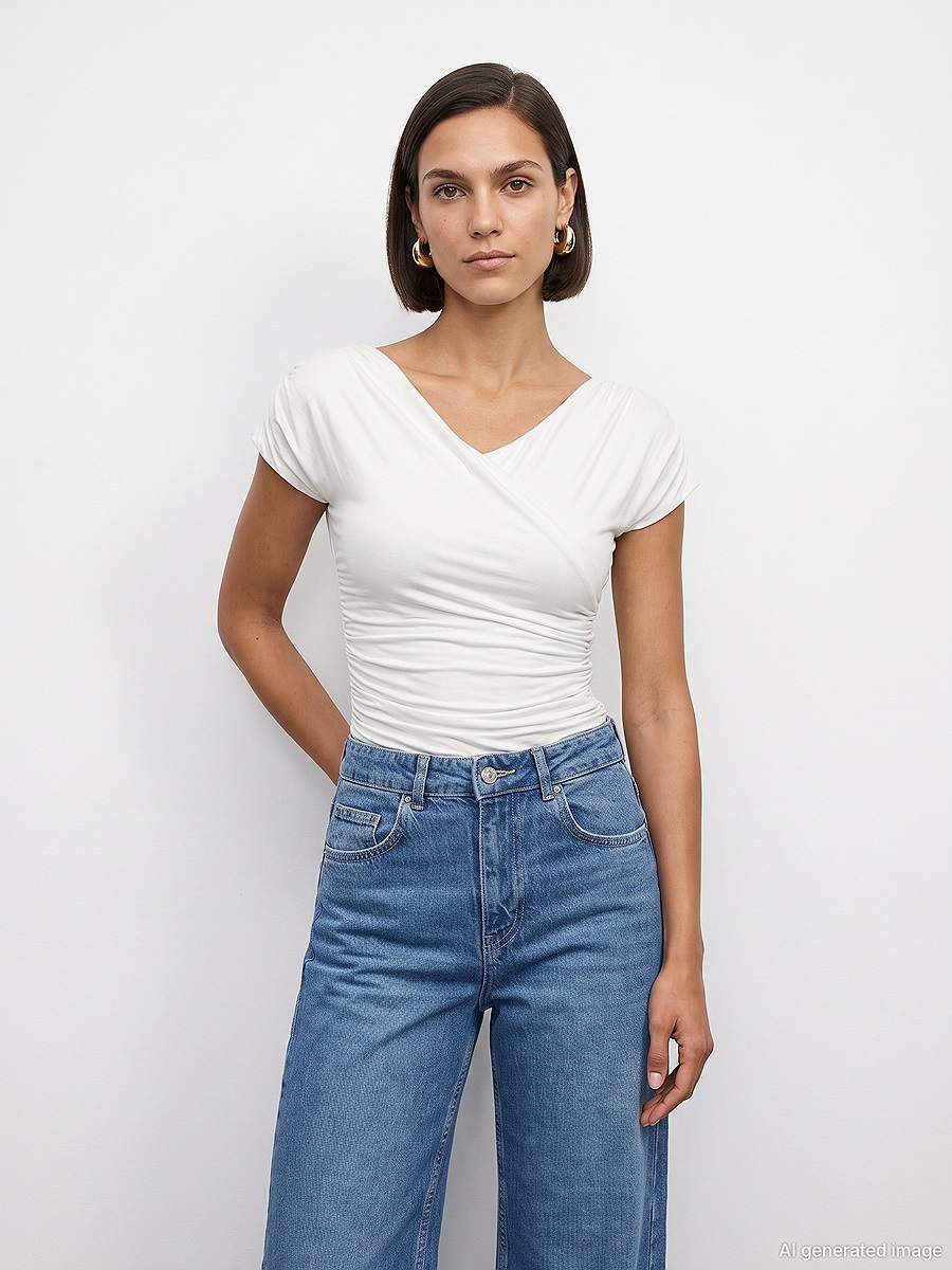 33157 Bra-Free Büzgülü Top