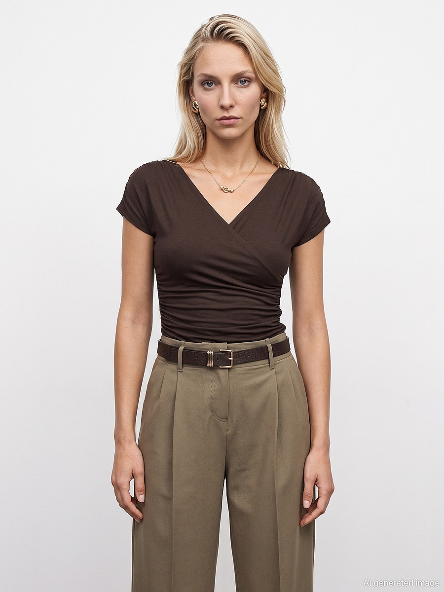 33157 Bra-Free Büzgülü Top