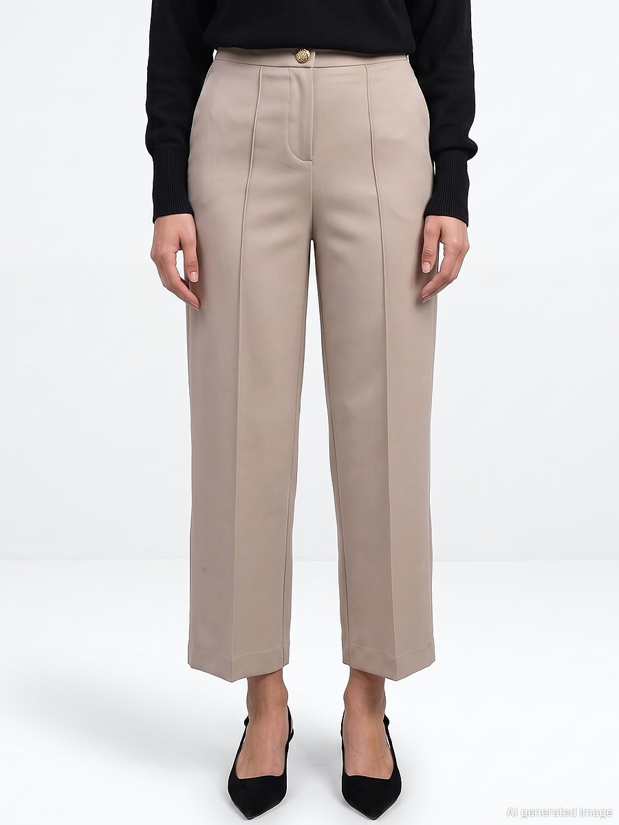 72809 Dikiş Detaylı Culotte Pantolon