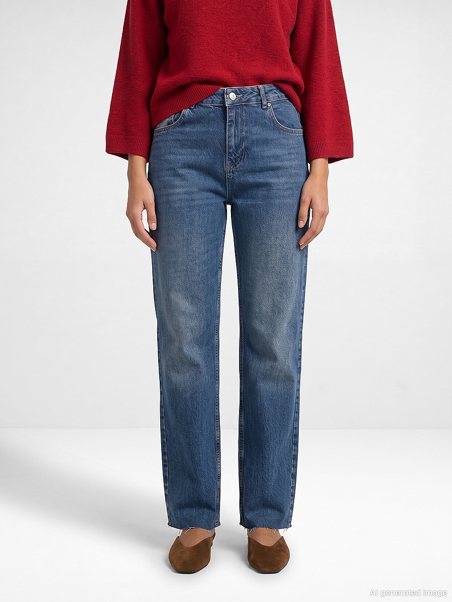 72378 %100 Pamuk Wide Leg Jean